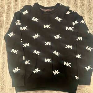 Michael Kors Black and White Logo Crewneck Sweater